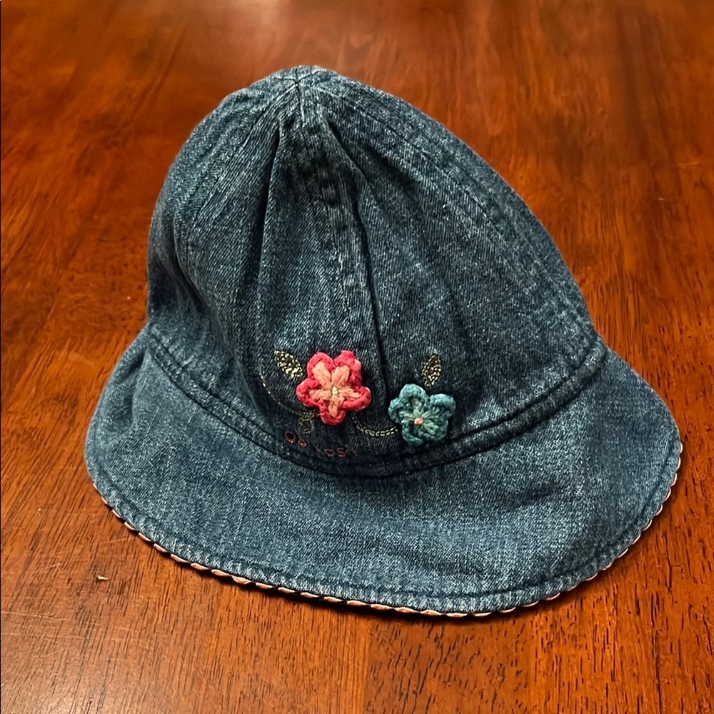 OshKosh Baby Denim Embroidered Hat 12-24 mos